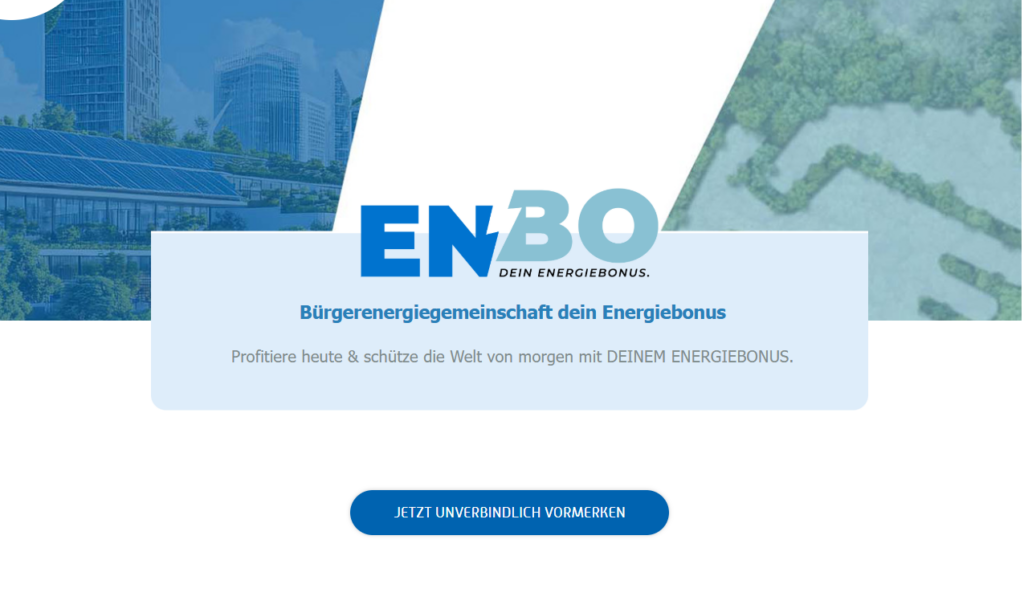 Screenshot von der Website EGON